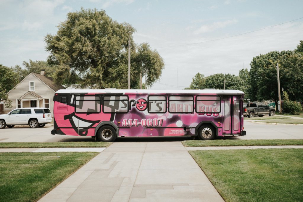 Spot's party bus at a Colwich, Kansas wedding.